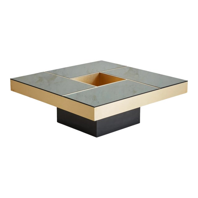 ‘Shilling’ Mirrored Coffee Table by Giovanni Ausenda, Guido Baldo Grossi For Sale