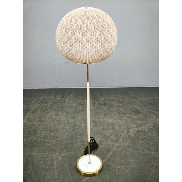 Mid-Century German Floor Lamp with Globe Shade, 1960s For Sale - Image 12 of 13