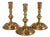 Antique Danish Brass Candlesticks from Næstved, 1780s, Set of 3 For Sale
