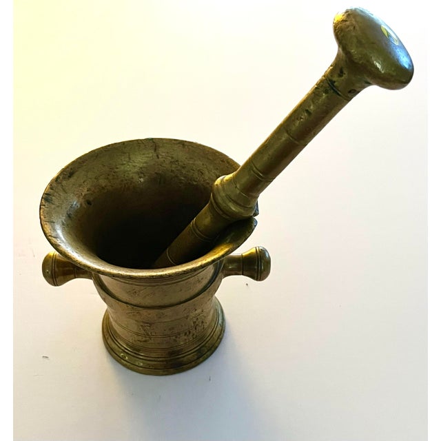 Antique Bronze Mortar and Pestle Appthecary For Sale - Image 4 of 5