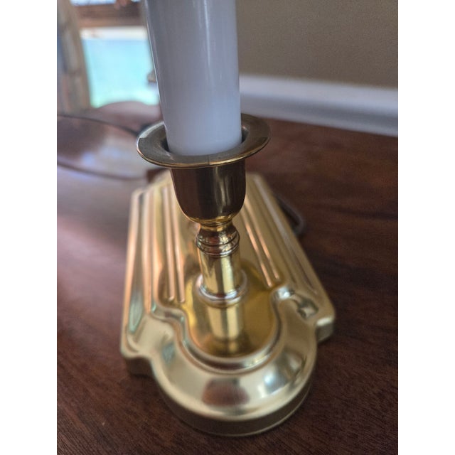 Late 20th Century Petite Brass Bouillotte Candle Lamp For Sale - Image 4 of 11
