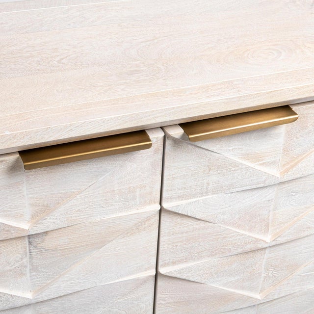 2020s White Washed Arrow Side Cabinet For Sale - Image 5 of 7