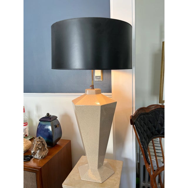 Postmodern French Deco Ceramic Lamp For Sale In New York - Image 6 of 10