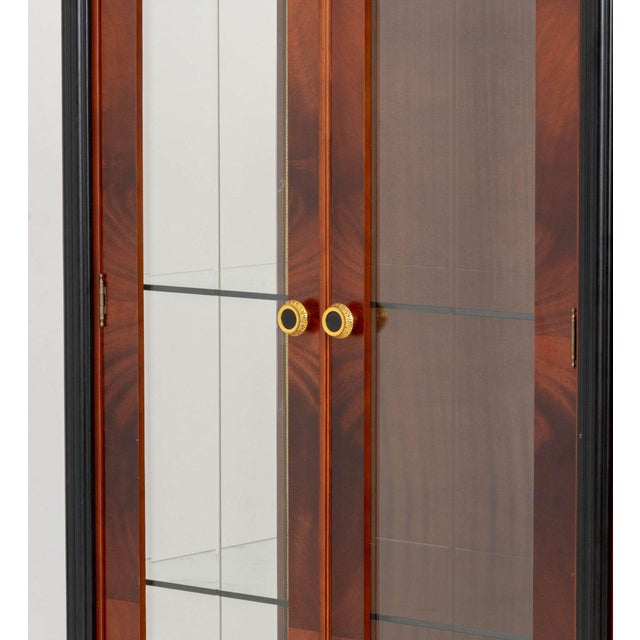 Wood Empire Style Gilt Metal Mounted Mahogany Vitrine For Sale - Image 7 of 10