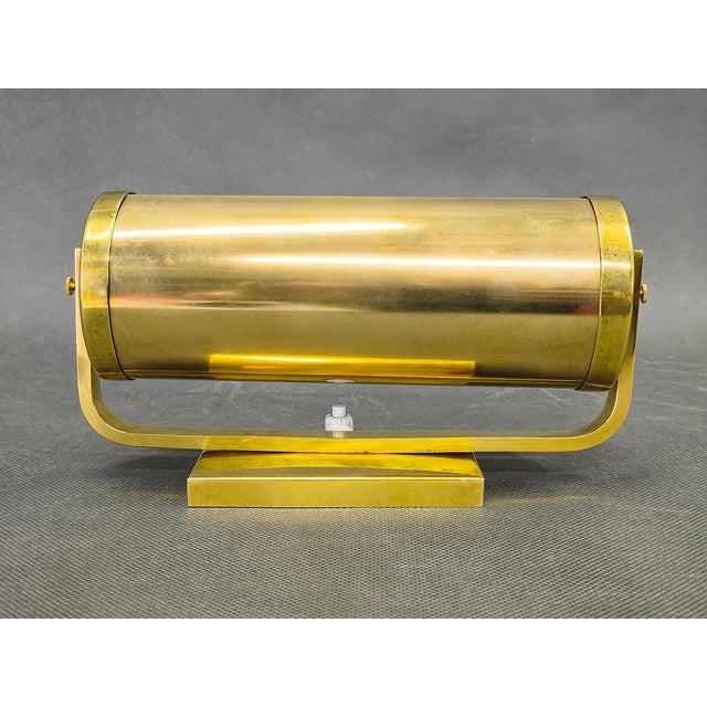 Bauhaus Brass Wall Lamp with Adjustable Glass Shade, 1930s For Sale - Image 4 of 9