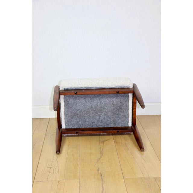 Cream Bouclé Ottoman by Edmund Homa, 1970s For Sale - Image 6 of 10