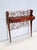 Vintage Italian Console Table in Ebonized Beech and Rose-Patterned Fabric, 1950s For Sale - Image 4 of 11