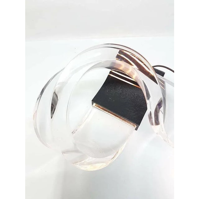 1970s Acrylic Vortex Table Lamp by Gaetano Missaglia, 1970s For Sale - Image 5 of 13