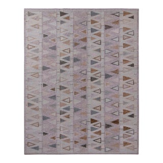 Rug & Kilim’s Scandinavian Geometric Purple & Blue Outdoor Rug - 12'x15' For Sale