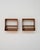 Set of two wall-mounted teak bedside tables with double shelf and lower compartment. Scandinavian production, 1960s. Pair...