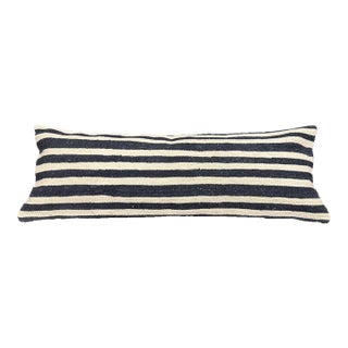 Turkish Hemp Pillow Cushion Natural Beige Black Cushion Cover 14x40 For Sale