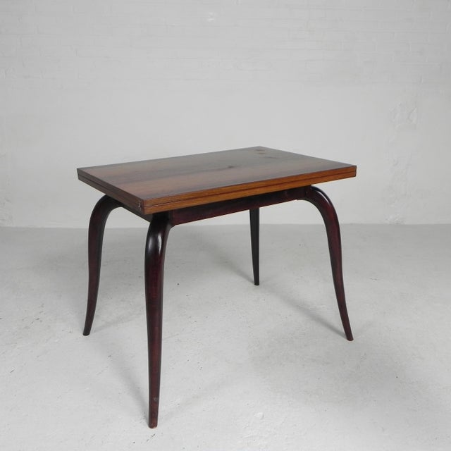 Gaming Table with Folding and Rotating Top, 1950s For Sale - Image 11 of 18