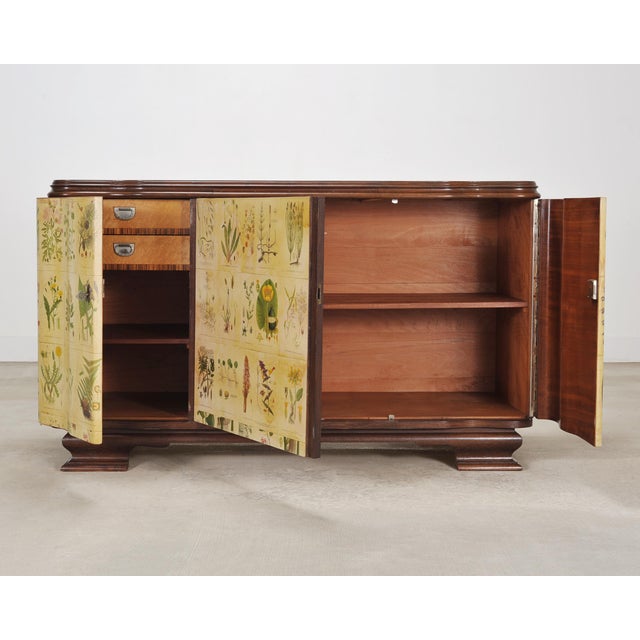 1940s Swedish Modern Nordens Flora Botanical Sideboard Cabinet For Sale - Image 12 of 18