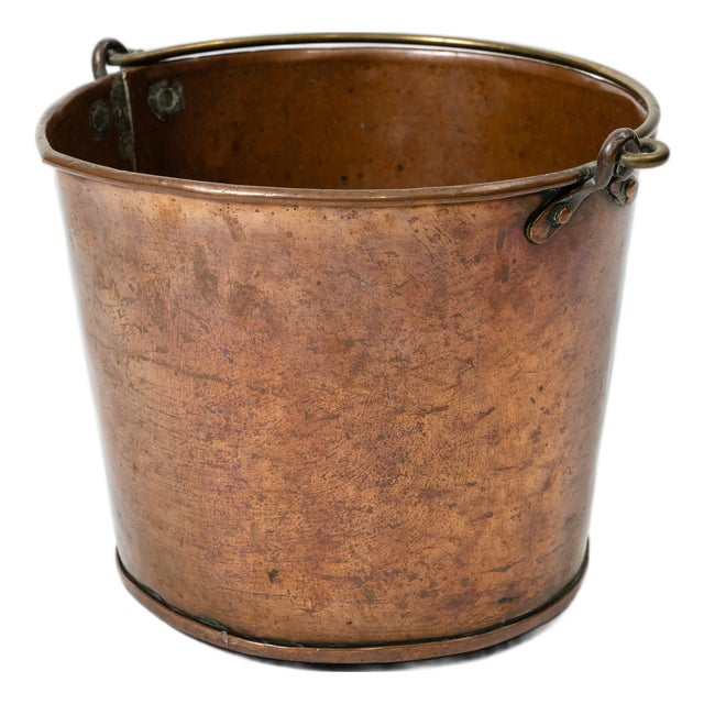 Antique Copper Bucket from Befos, 1700s For Sale