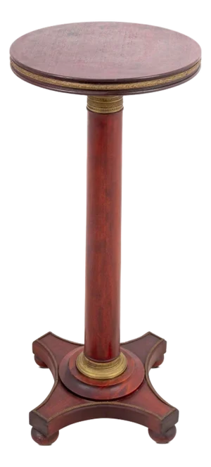French Empire Style Gilt Metal Mahogany Pedestal