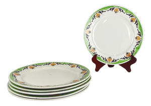 Maroussia Dinner Plates from Sarreguemines, 1930s, Set of 6