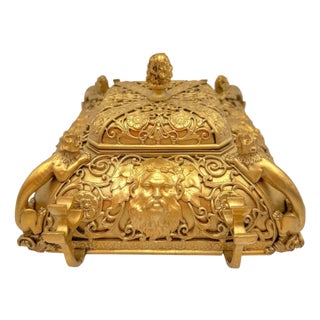 E.F. Caldwell Attributed Renaissance Revival Ormolu Inkwell, circa 1900 For Sale