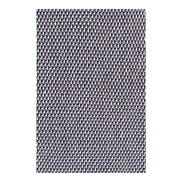 Dash & Albert by Annie Selke Two-Tone Rope Navy/Ivory Indoor/Outdoor Rug, 2'6" x 8' For Sale