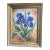 European School 20th Century Oil on Canvas Impressionist Floral Still Life Blue Irises and Butterfly Framed Signed For Sale