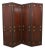 Regency 4 Panel Mahogany Folding Screen Room Divider For Sale