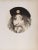 Artist: Unknown Title: Untitled - Portrait in Hat (2) Year: circa 1965 Medium: Etching on Arches Paper Image Size: 7 x 7...