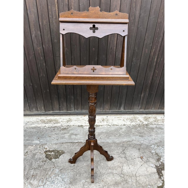 1940s Mid-Century Wooden Revolving Lectern, 1940s For Sale - Image 5 of 9