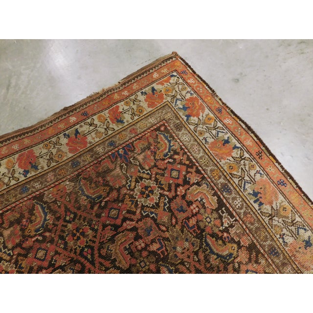 Early 20th Century Antique Hand Knotted Caucasian Wool Rug 4'7"x 7'5" For Sale In Los Angeles - Image 6 of 13