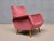 1950s Set of Vintage Chairs in Coral Red Velvet and Beech by Gio Ponti for Asko, 1950s For Sale - Image 5 of 17