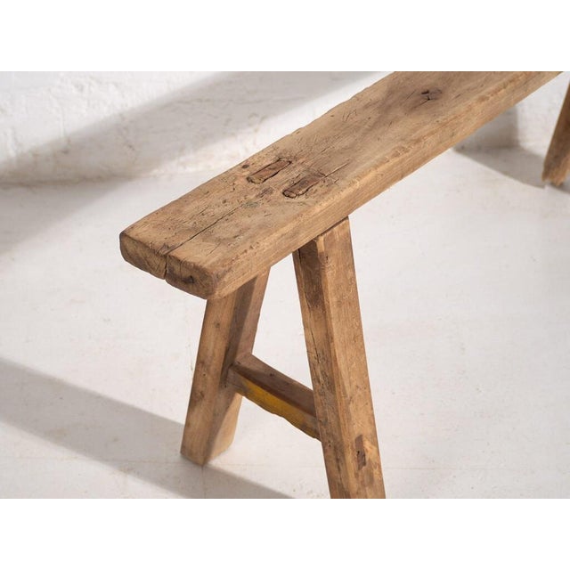 Antique Wooden Bench, 1870s For Sale - Image 3 of 8