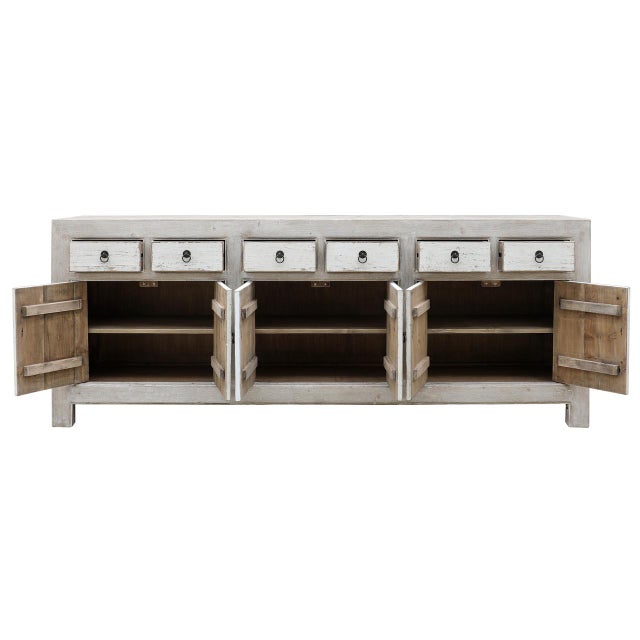2010s Amalfi Buffet Cabinet - Two Tone - Antique Off White For Sale - Image 5 of 13