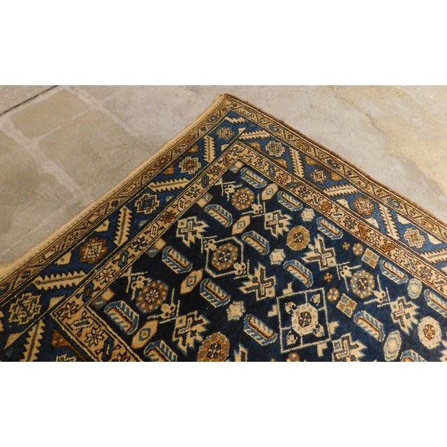 Blue Vintage Blue Persian Gallery Rug4'3"x 10'4" For Sale - Image 8 of 13
