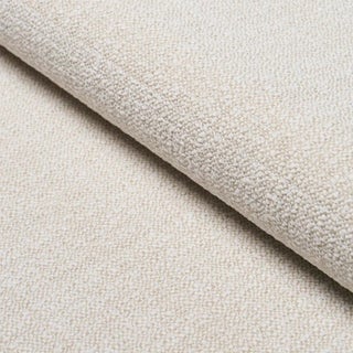 Schumacher Sadie Indoor/Outdoor Fabric In White On Natural For Sale