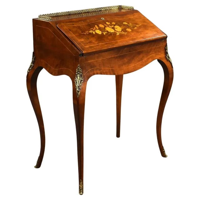 Antique French Bureau De Dame, 1880 For Sale - Image 9 of 9