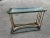 Metal Mid 20th Century Mid-Century Modern Gold Leaf and Thick Glass Console Table For Sale - Image 7 of 12