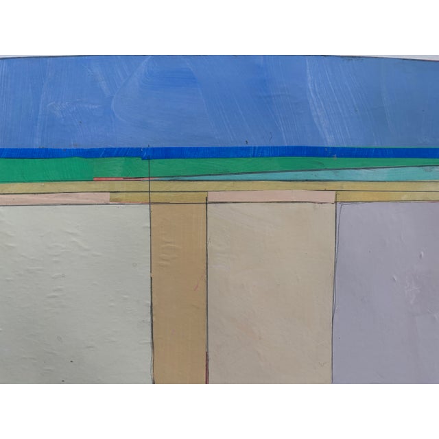 Acrylic collage on heavy archival watercolor paper. Paper measure 9x12 inches. An inch is allowed for framing. Piece ships...