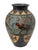 Japanese Vintage Okinawa Tsuboya Yaki Pottery Vase Etched Birds and Fish. 10” For Sale - Image 3 of 7