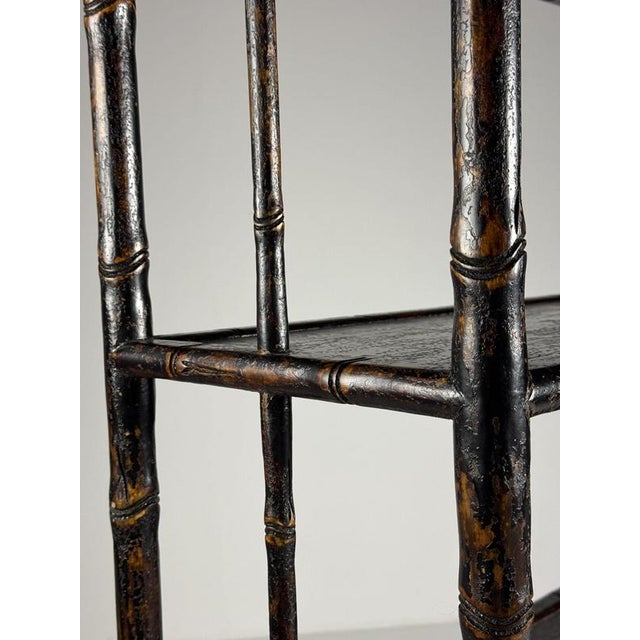 Black Bookcase in Faux Bamboo For Sale - Image 12 of 18