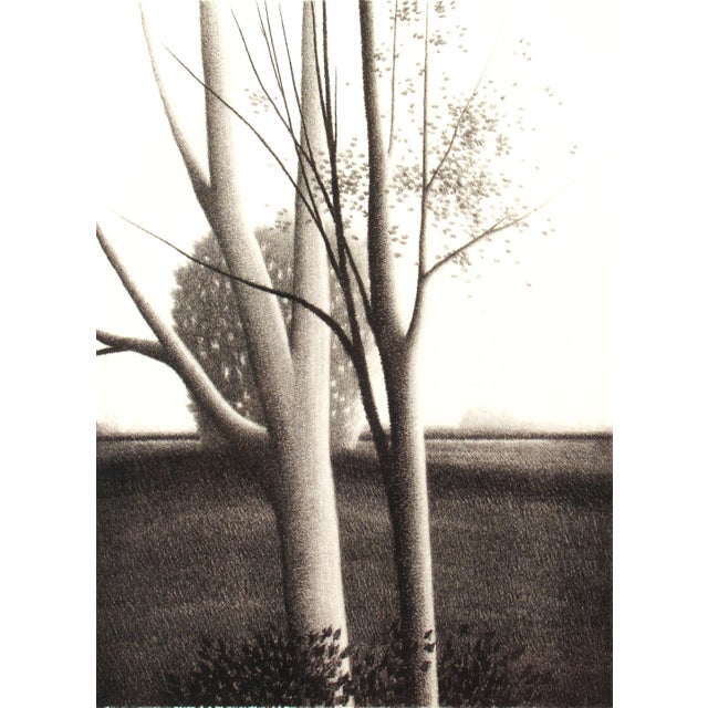 This artwork "Landscape with Trees" c.1980 is an original lithograph on wove paper by noted American artist Robert...