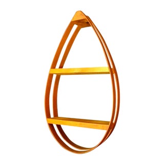 Danish Modern Bentwood Teardrop Hanging Shelf For Sale