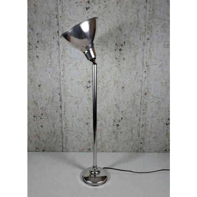 Art Deco Lamp in Chromed Metal, 1930s For Sale - Image 4 of 8