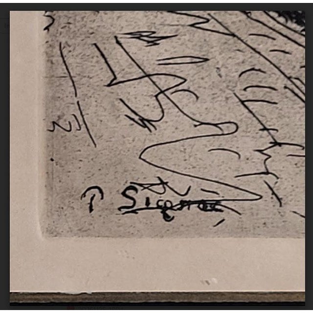 Impressionist Paul Signac the Pont Des Arts Impressionist Etching by Paul Signac 1927 Authenticated For Sale - Image 3 of 7