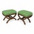 Modern Mid-Century Style" Ottomans Seafoam Green For Sale - Image 4 of 4