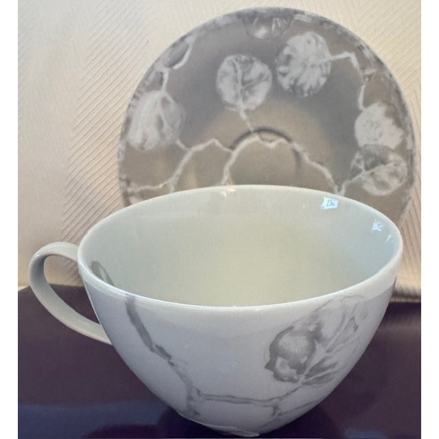 2020s Michael Aram Botanical Leaf Cup/Saucer Set of 6 For Sale - Image 5 of 6