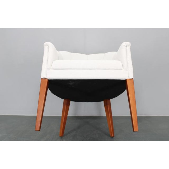 Wood Vintage Leather Armchair, Former Czechoslovakia, 1970s For Sale - Image 7 of 16