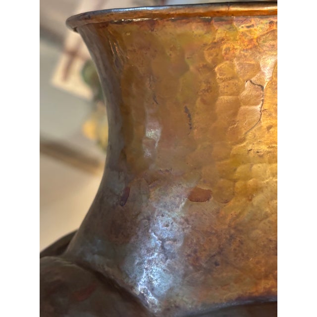 Mid-20th Century Mexican Hammered Copper Gourd Vessel / Vase For Sale - Image 11 of 18