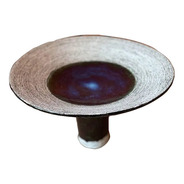 Mid 20th Century Sylvia Leuchovious Showpiece Footed Dish From Rörstrand Studio For Sale