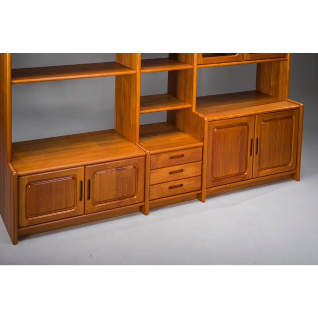 Mid-Century Modern Mid-Century Modern Danish Modular Teak Wall Unit from Dyrlund, Denmark, 1970s For Sale - Image 3 of 12