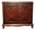 Art Deco French Walnut and Mahogany Sideboard with Marble Top, 1920s For Sale