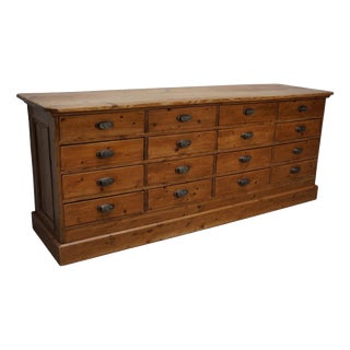 Rustic German Pine Apothecary Cabinet, 1930s For Sale