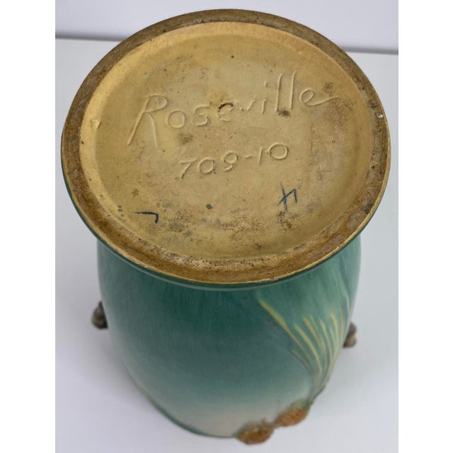 Early 20th Century Roseville Pinecone Art Pottery Vase, Green Glaze, American Art Deco, Circa 1930 For Sale - Image 5 of 13